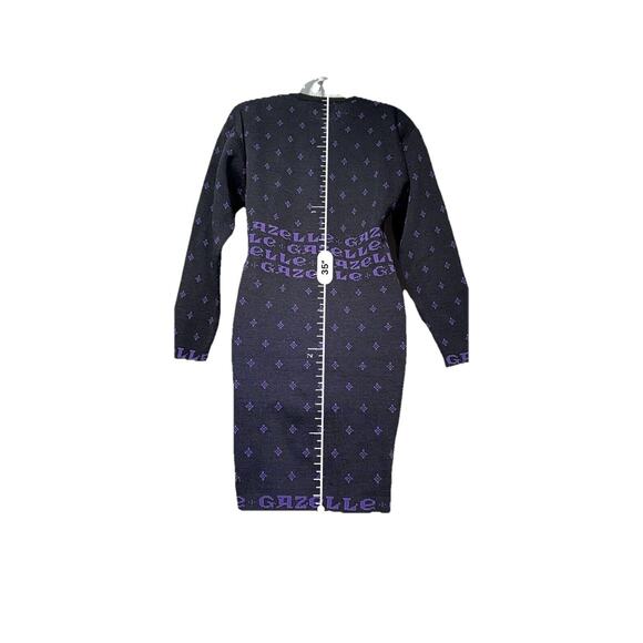 darria gazelle long sleeve purple black sweater dress Size L - Picture 7 of 10